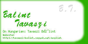 balint tavaszi business card